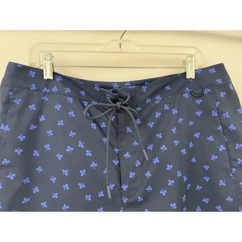 Outdoor Voices Men's Floral Multi Light & Dark Blue Swim Trunks Size XL
